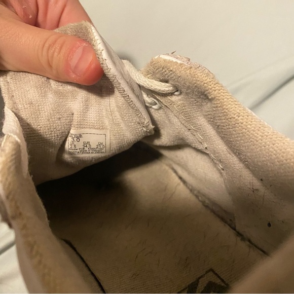 Kids White Leather Vans - Picture 3 of 3